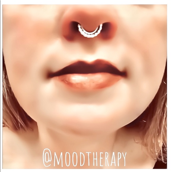 925 Sterling Silver Tribal Ethnic Beaded Seamless Septum Ring Daith Hoop Earring - Picture 1 of 12